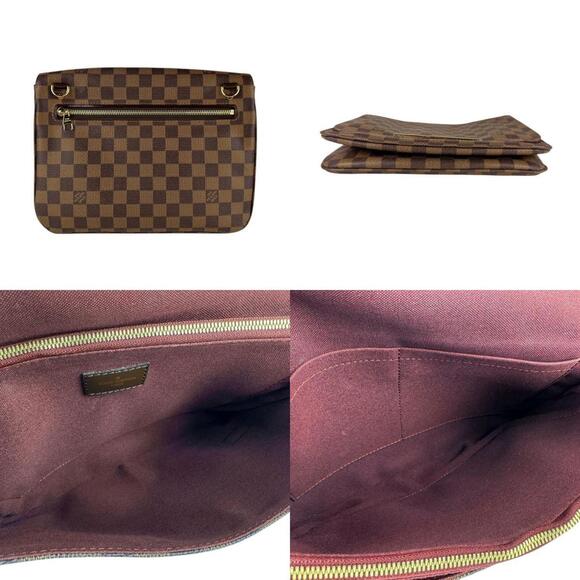 LOUIS VUITTON Brown Damier Leather Shoulder Bag
